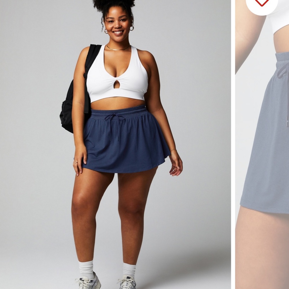 Cloud jersey mini skirt with built in short